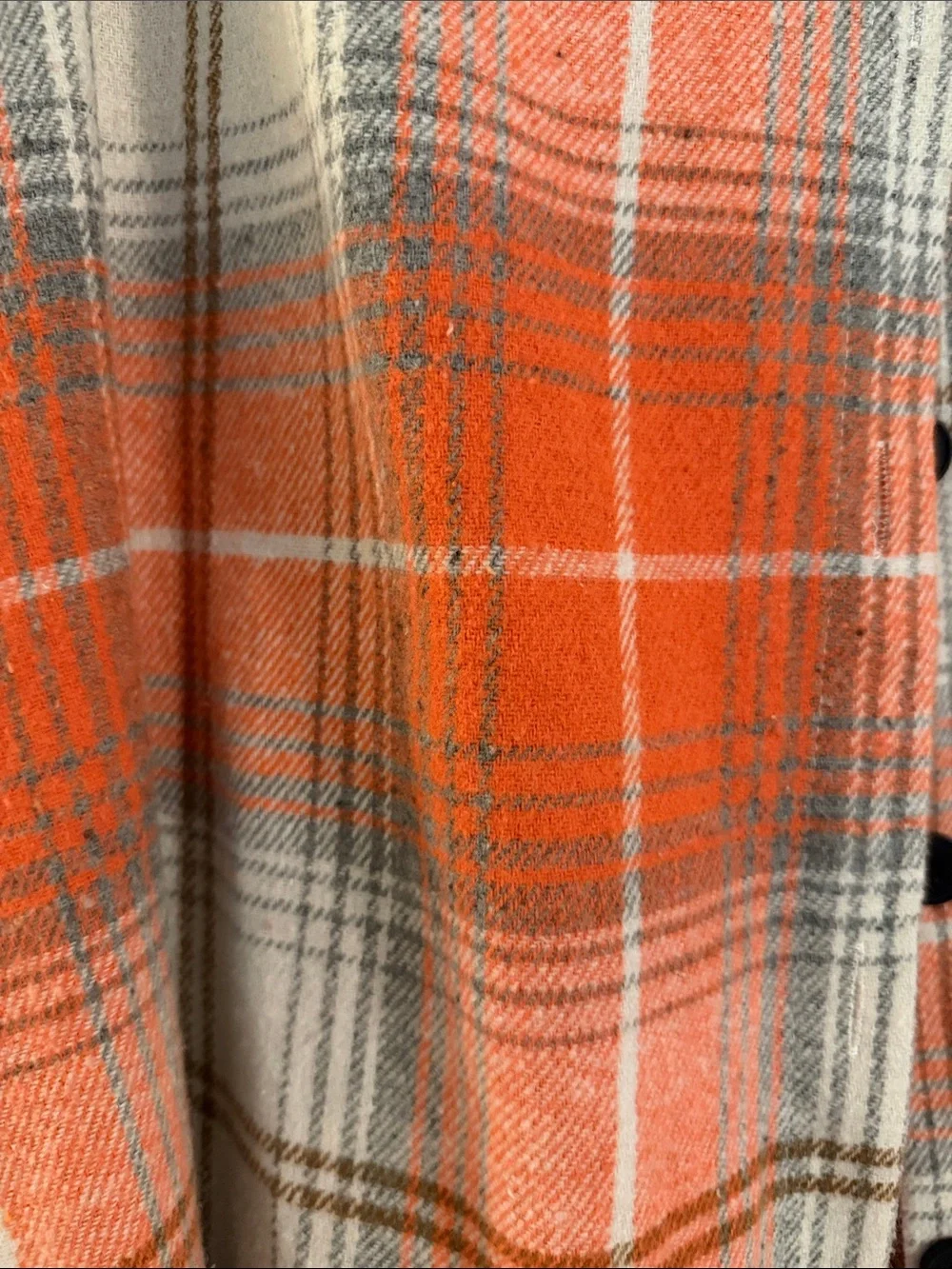 SHEIN Plaid Sleeveless Button-Up Shackets in Orange and Burgundy - Picture 2 of 5